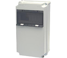 Caja de paso y distribución línea KickBox gris RAL 7032 8 DIN 193x370x144