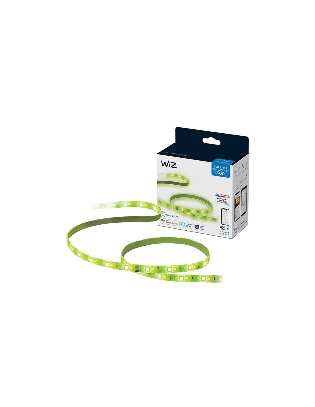 Wiz tira Led Inteligente Color 20w Base 2mt Wi-fi