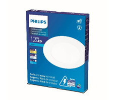 Luminaria led de embutir circular 18W luz fria. Flujo luminoso 1300 lm. Tamaño 8". Multi Voltaje 110-240V