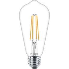 Lámpara Led Clásica de Filamento 6W 220V ST64 E27 3000K cálida