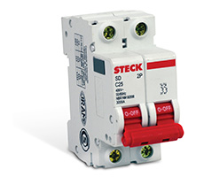 TERMICA SERIE SD62 04A 2P CURVA C 3KA. Caja x 6 unidades.