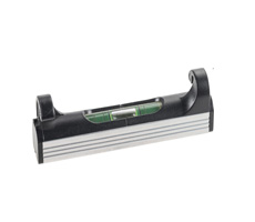 Nivel burbuja de agua de cordón, con un nivel tubular de plexiglás y una parte inferior plana de aluminio, con sus 2 ganchos se pueden nivelar los cordones de albañil y tendeles, medida 75mm