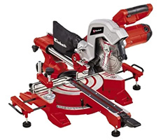 Sierra Ingletadora Telescópica TC-SM 216. Potencia 1600 W - Velocidad 5000 min-1 - Sierra de corte Ø 216 x Ø 30 mm - Número de dientes 48 - Mesa ajustable -47o a +47o - Corte de inglete 0o a 45o izquierda - Ancho máximo de corte 120 x 60 mm (a 90°)