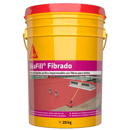 Sikafill, membrana líquida para techos, color rojo, balde por 20 kg