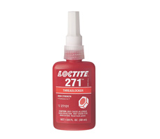 Loctite 271 Fijación de roscas x 50 ml, para roscas de hasta 1" de diámetro. Se aflojan con temperatura.