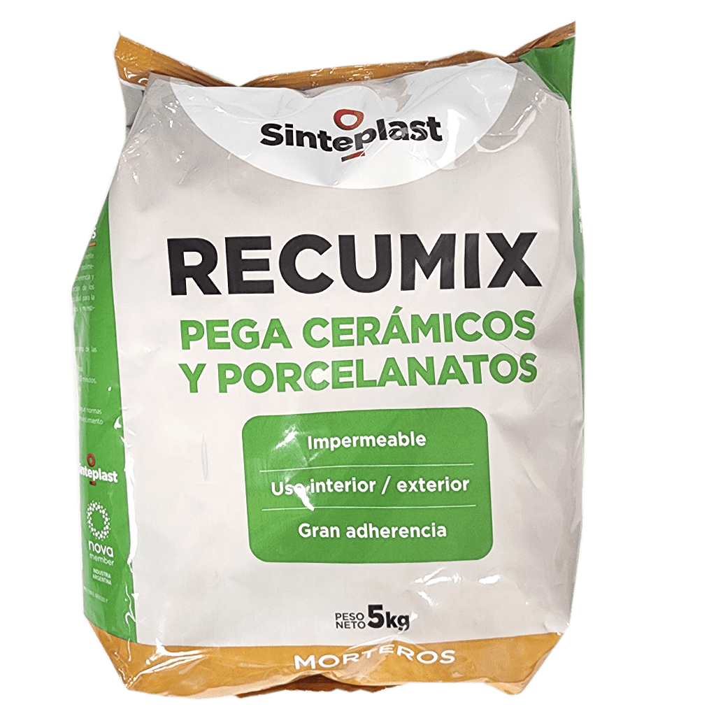 Recumix adhesivo de ceramicos y porcelanato 5 kgs