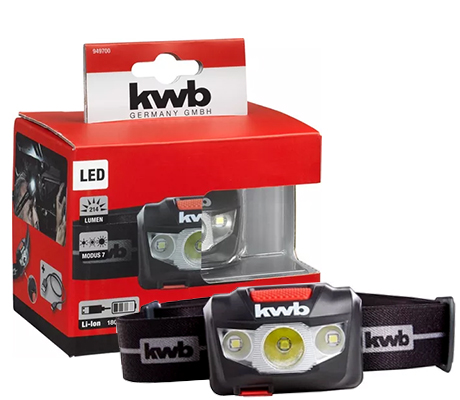Linternas para cabeza manos libres 1,5 W 214 lúmenes carga USB