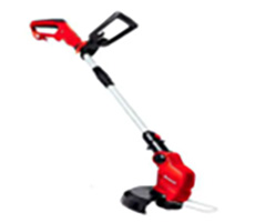 Bordeadora eléctrica 450W. 220V. Robusto motor universal. Corte de hilo individual. Botón de motor inclinable en 5 posiciones. Mango de guiado telescopico.