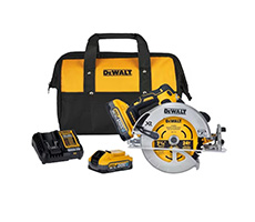 Combo Sierra Circular 20V MAX* 7-1/4” + 2 Bat 5ah PowerStack + Cargador + Bolso