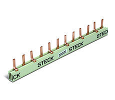 Barra Bifásica 80A 220/440V 2X6Polos Din S2F210B. Peine bifásico.