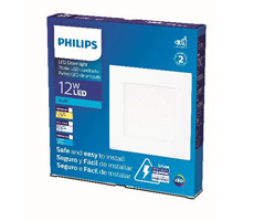 Luminaria led de embutir cuadrado 24W luz calida. Flujo luminoso 2000 lm. Tamaño 11". Multi Voltaje 110-240V