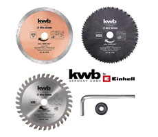 Set de 3 discos para minisierra circular 85x10, contiene una hoja HSS de 85X10, con un máximo de 4000 RPM para trabajar en madera. Una hoja de sierra HM de 85x10 con un máximo de 8000 RPM para trabajar con plástico y madera. Una hoja de sierra de diamante de 85x10mm, con un maximo de 8000 RPM para trabajos en piedra, baldozas y azulejos de 5mm.