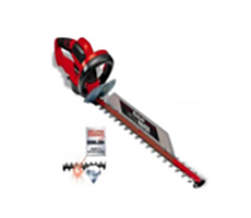 Corta cerco eléctrico GE-EH 6560. Potencia: 650 w - Longitud de espada: 660 mm - Longitud de corte: 600 mm - Espacio entre dientes: 30 mm - Engranajes metálicos