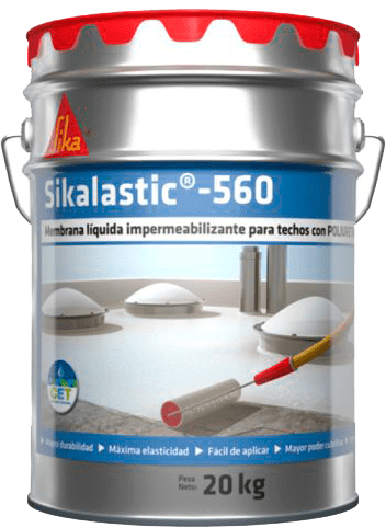 Sika 560, membrana líquida, color blanco, lata por 20 kilos