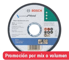 Disco de corte bosch Standard for metal 230x1,9mm - Centro recto