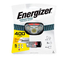 Linterna industrial de manos libre (Vincha). Funciona con 3 pilas AAA (incluidas). Flujo luminico 400LM. Alcance 85m. Led blanco y Rojo que permite preservar visión nocturna.Foco Digital que permite 5 funciones (enfocado, luz de área, ambos, visión nocturna y estroboscópico