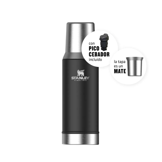 Termo mate system 800Ml negro