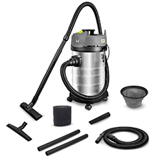 Apiradora de sólidos y liquidos de uso profesional. Potencia: 1400W. Caudal de Aire: 31 L/S. Capacidad del tanque: 30L. Peso: 5.7Kg. Depósito metálico.